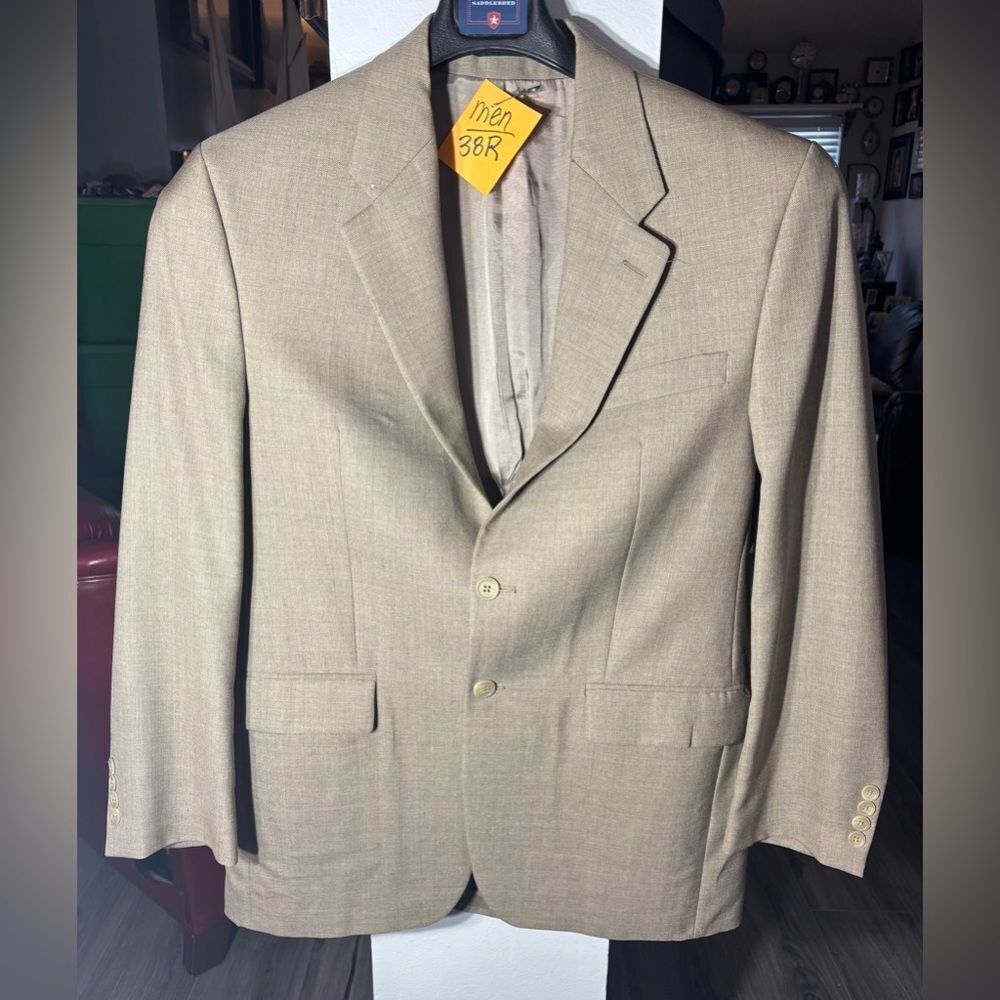 Lauren Ralph Lauren Beige Suit Jacket Sports Coat Size 38R EPC